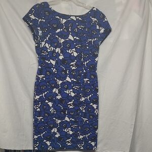 Talbots Blue Floral Midi Dress